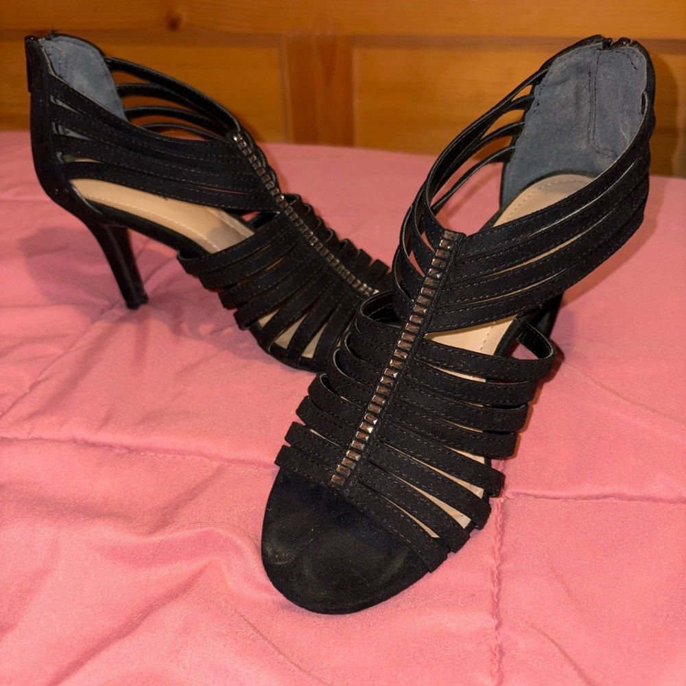 Style & Co. Black Strappy Heels